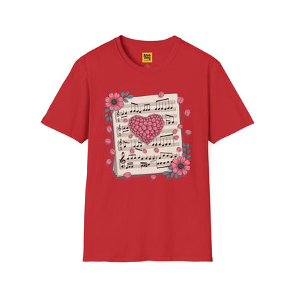 Romantic Music Notes T-Shirt - Love Song