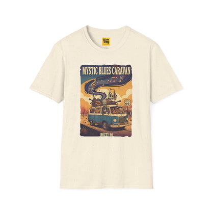 Route 66 Mystic Blues T-Shirt - Vintage Travel Tee