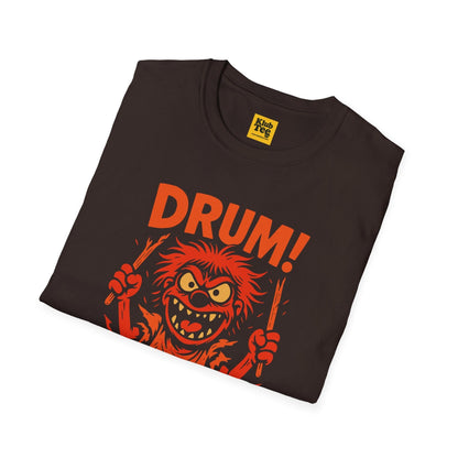 Drum! Graphic T-Shirt - Bold Percussion Design