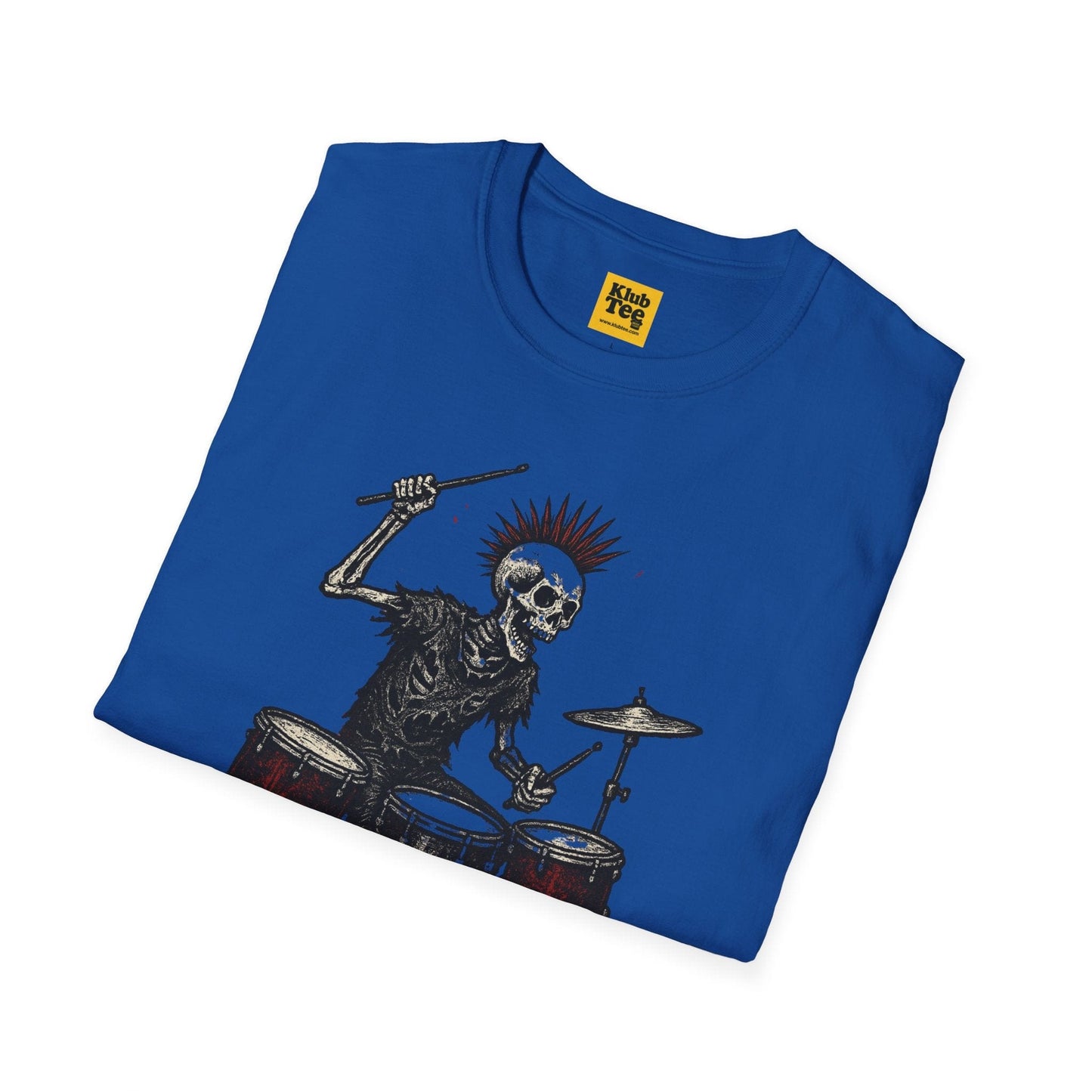 Rockin' Skeleton Drummer T-Shirt - Attitude Design