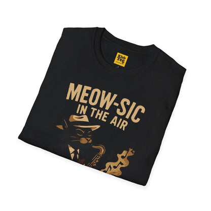 Meow-sic in the Air T-Shirt - Cat Jazz
