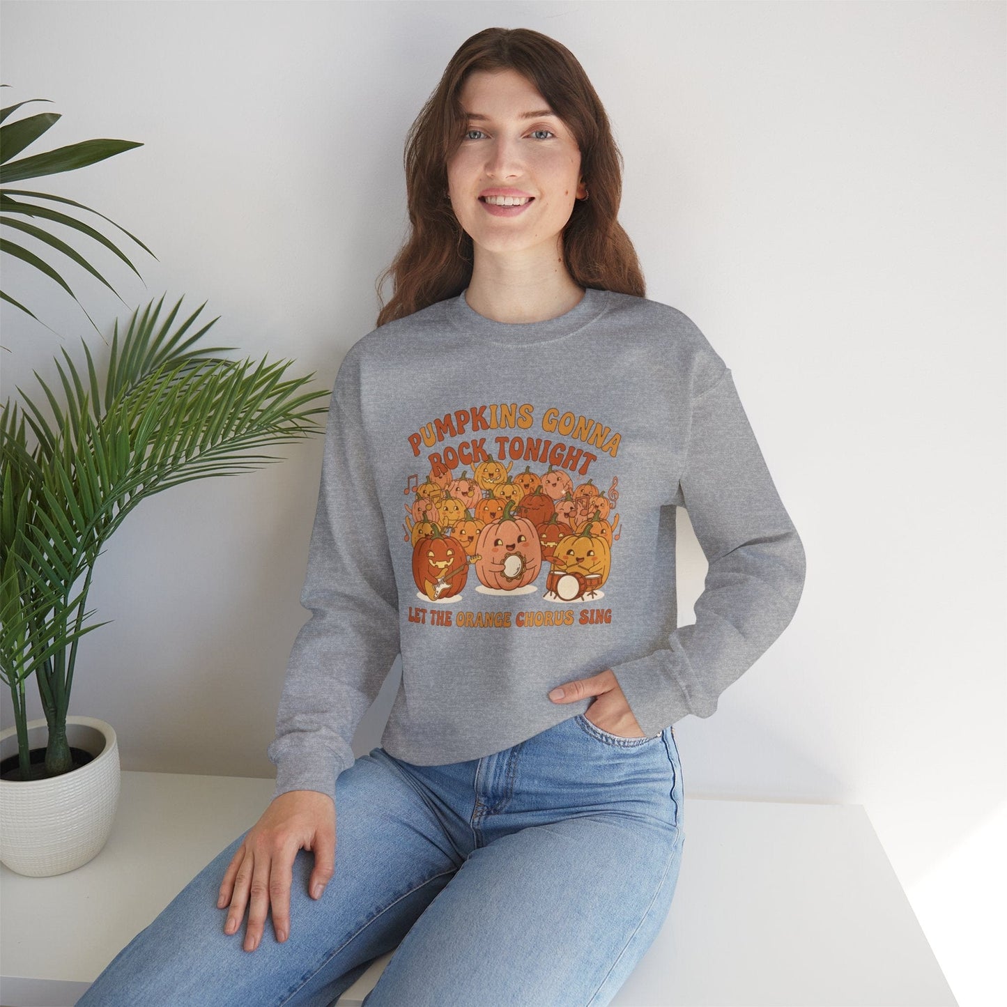 Cozy Pumpkin Sweatshirt - Fall Halloween Fashion