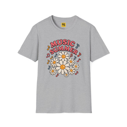 Summer Floral Music T-Shirt - Seasonal Design