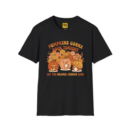 Pumpkin Rock Night T-Shirt - Halloween Fall Vibes