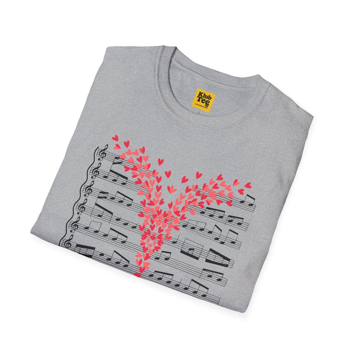Love Music T-Shirt - Heart-Shaped Notes
