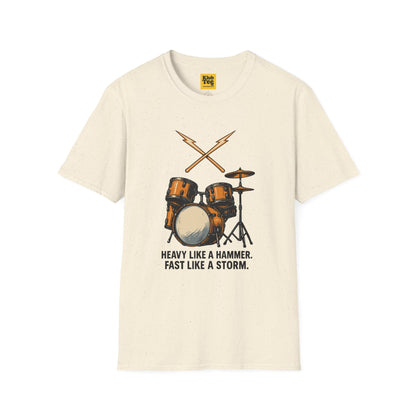 Heavy Like Hammer T-Shirt - Drummer Motto