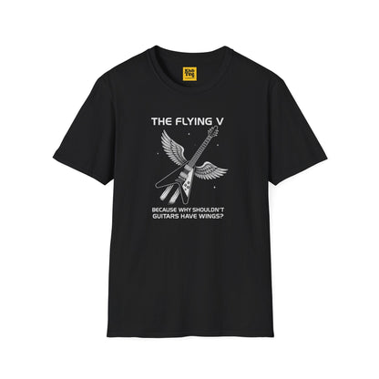 Flying V Guitar T-Shirt - Rock Icon Design