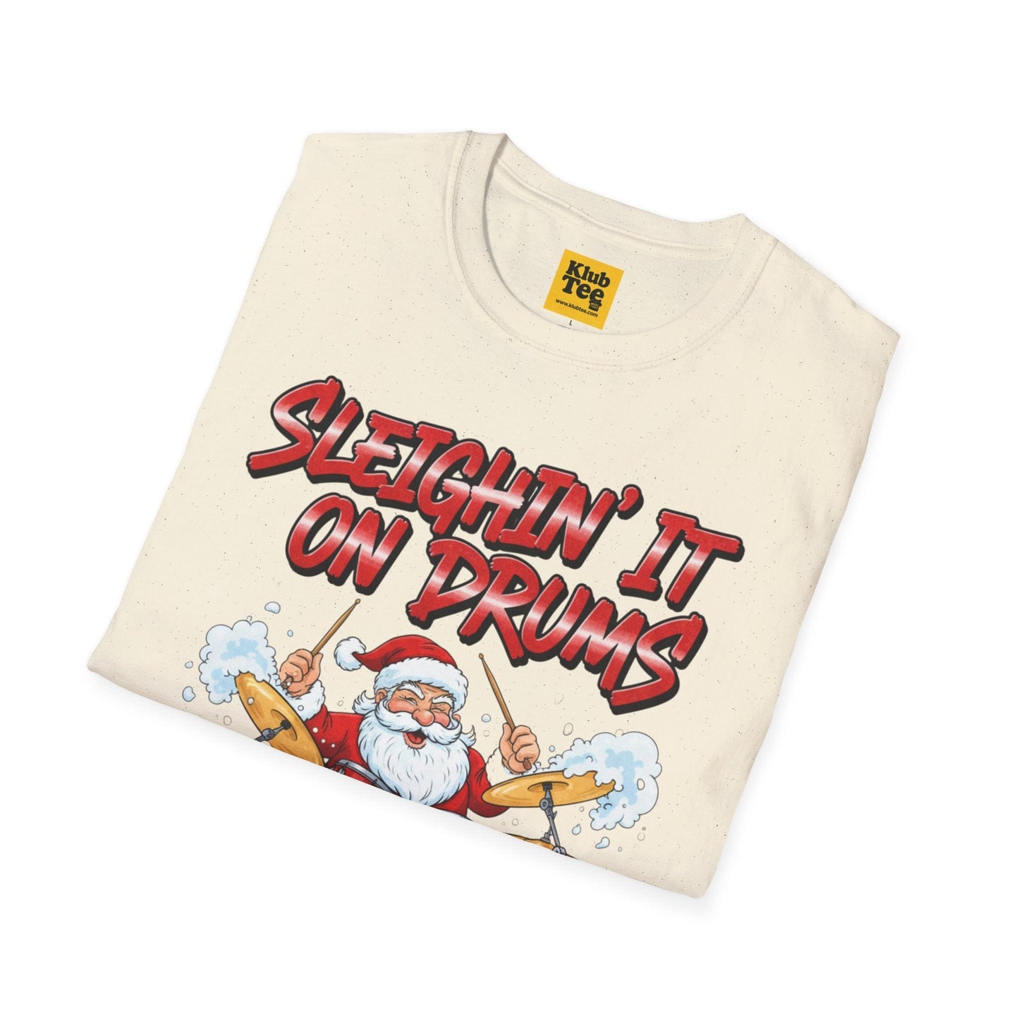 Sleighin' It on Drums T-Shirt - Christmas Drummer