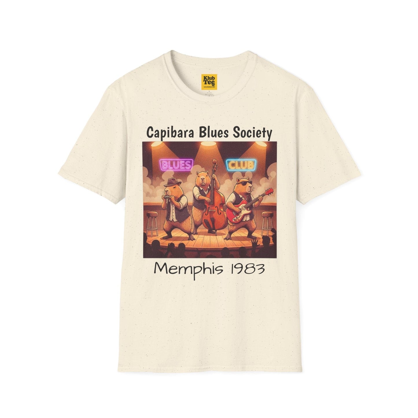 Capybara Blues Society T-Shirt - Retro Music Tee