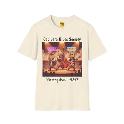 Capybara Blues Society T-Shirt - Retro Music Tee