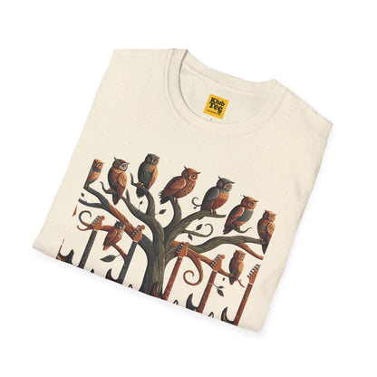 Whimsical Guitar Tree T-Shirt - Nature Music
