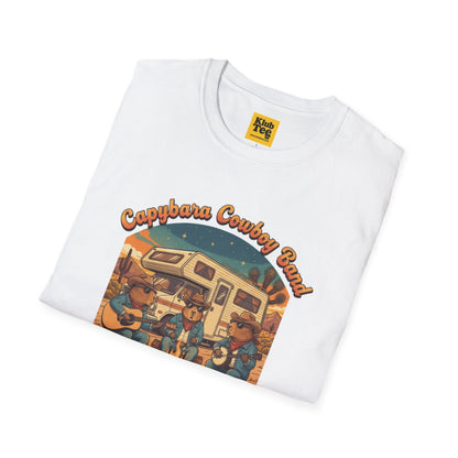Capybara Cowboy Band T-Shirt - Road Trip Adventure Tee