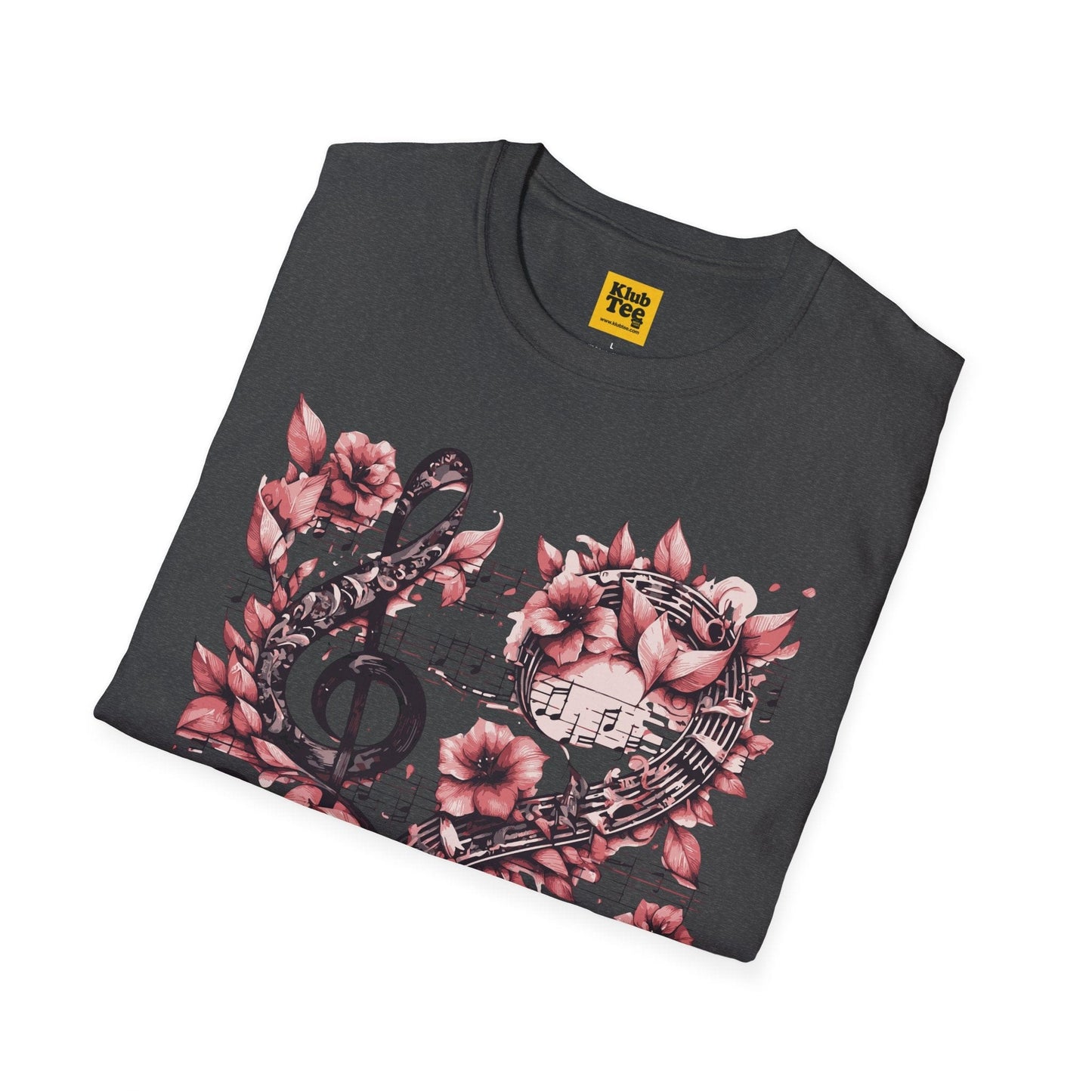 Floral Music Note T-Shirt - Single Note Design