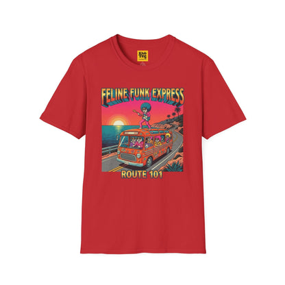 Feline Funk Express Softstyle Tee - Cat Music Lover