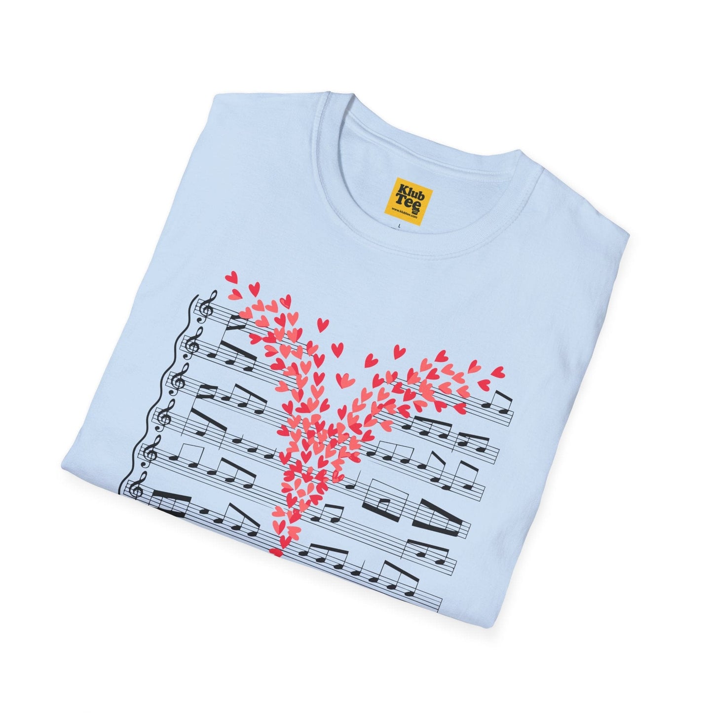 Love Music T-Shirt - Heart-Shaped Notes