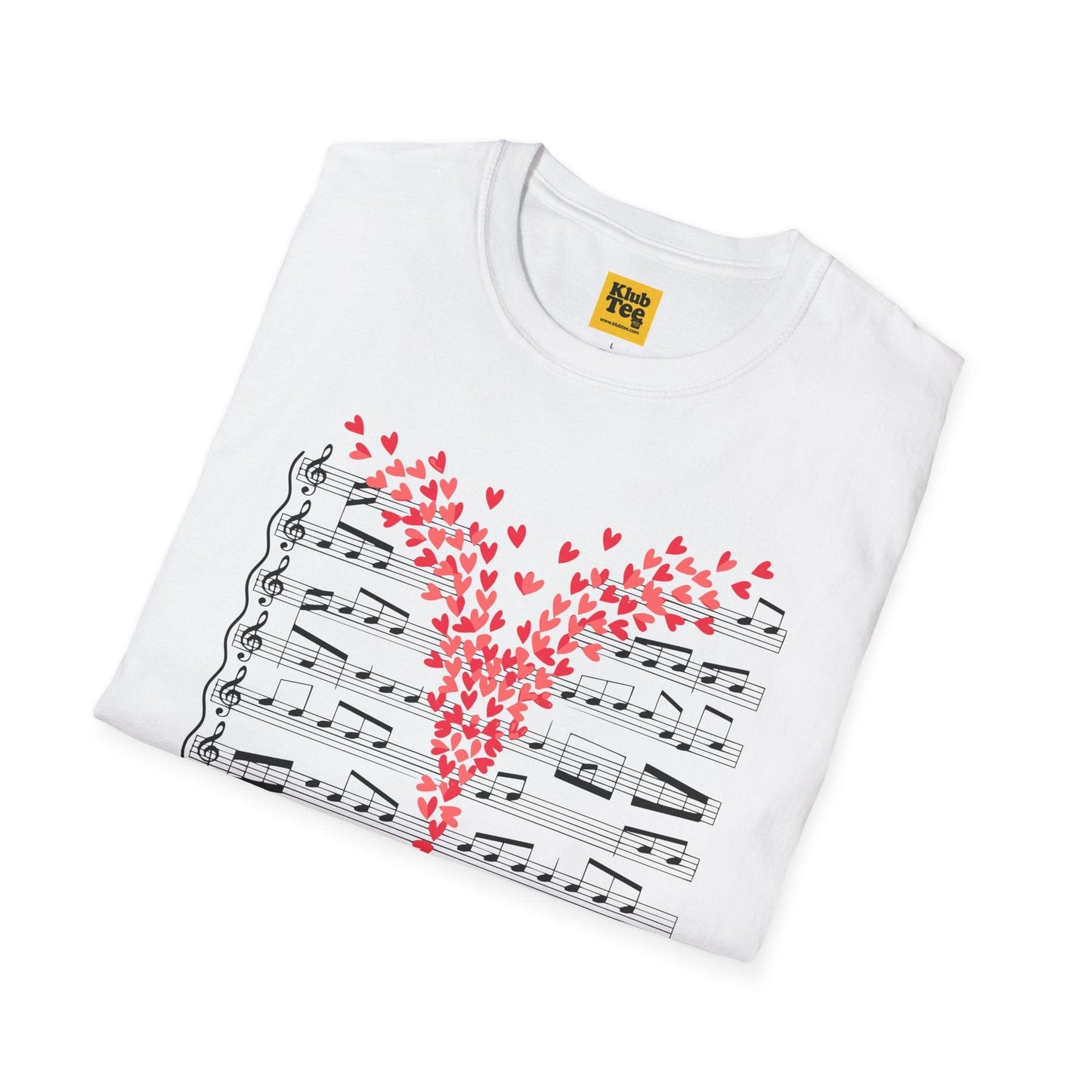 Love Music T-Shirt - Heart-Shaped Notes