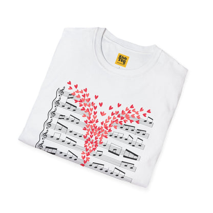 Love Music T-Shirt - Heart-Shaped Notes