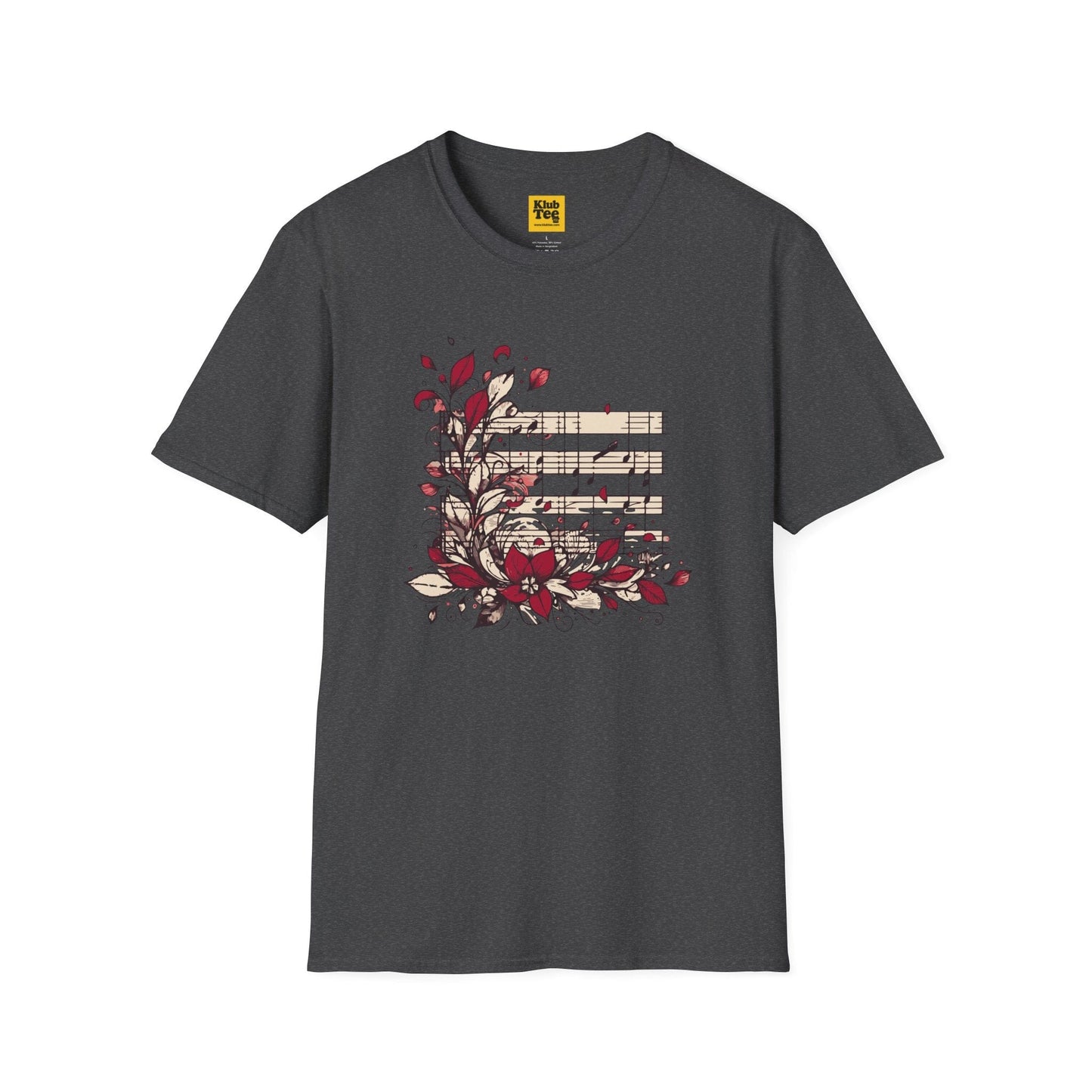 Floral Music Notes T-Shirt - Garden Melody