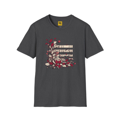Floral Music Notes T-Shirt - Garden Melody