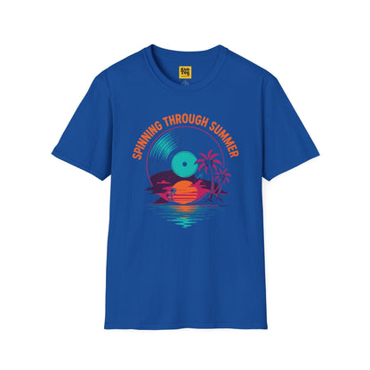 Spinning Through Summer T-Shirt - Vinyl Tropical
