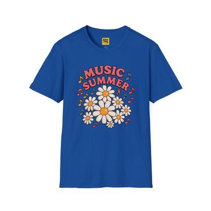 Summer Floral Music T-Shirt - Seasonal Design