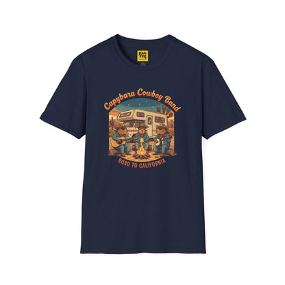 Capybara Cowboy Band T-Shirt - Road Trip Adventure Tee
