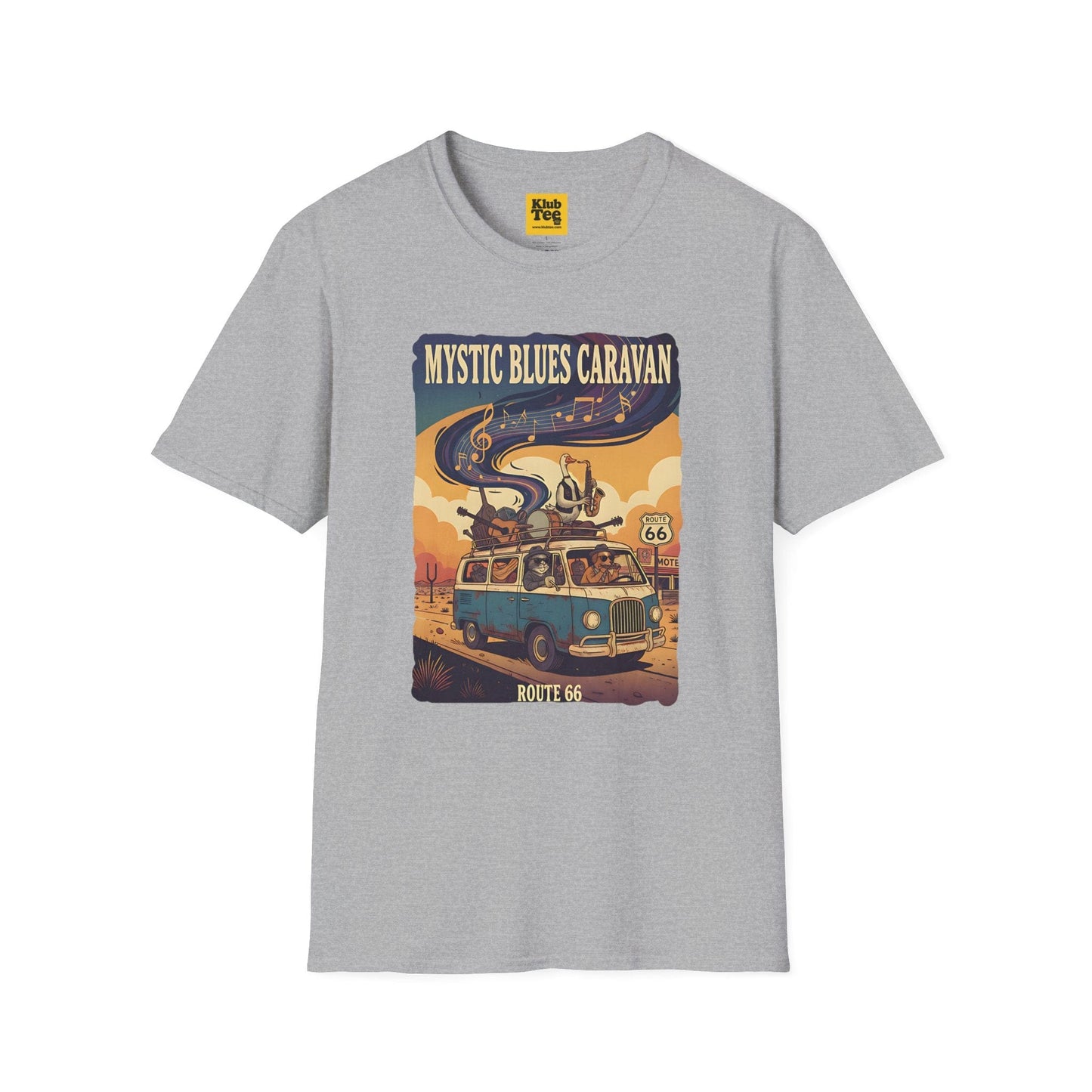 Route 66 Mystic Blues T-Shirt - Vintage Travel Tee