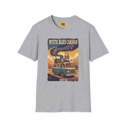 Route 66 Mystic Blues T-Shirt - Vintage Travel Tee