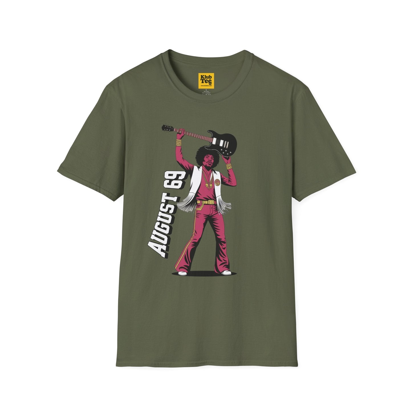 August 69 Guitar Rock Tee | Retro Musician Graphic
