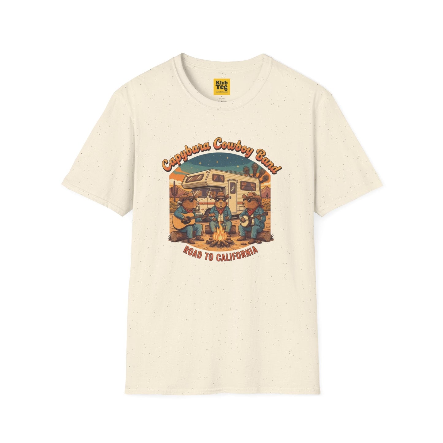Capybara Cowboy Band T-Shirt - Road Trip Adventure Tee