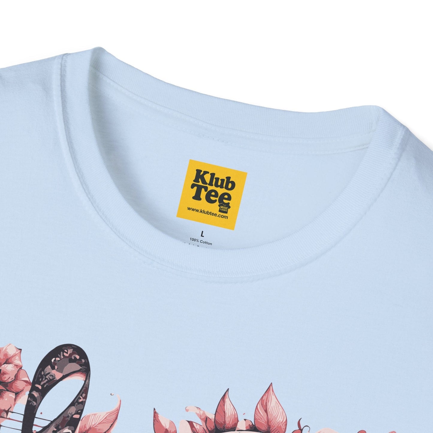 Floral Music Note T-Shirt - Single Note Design