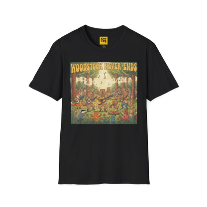 Woodstock Never Ends T-Shirt - Retro Peace Festival