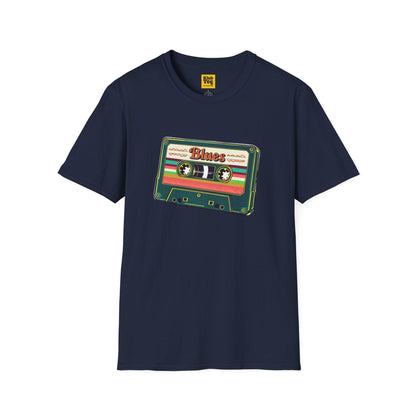 Vintage Blues Cassette T-Shirt - Retro Music