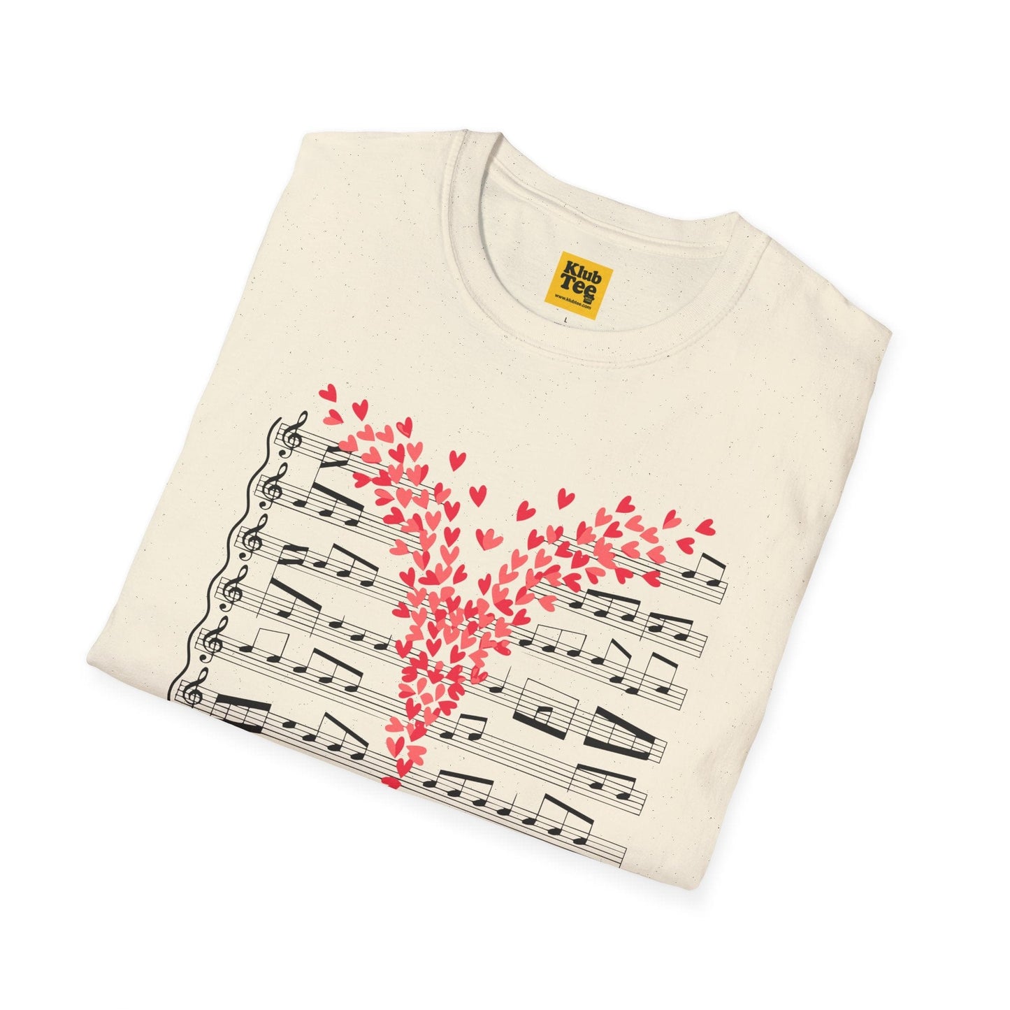 Love Music T-Shirt - Heart-Shaped Notes