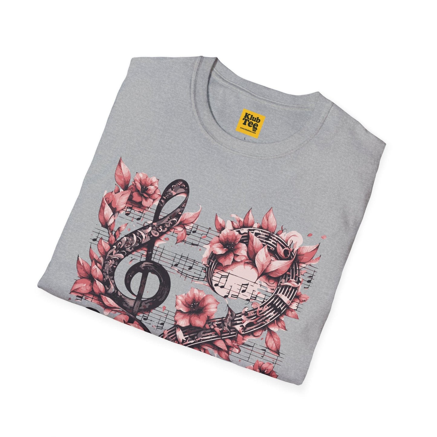 Floral Music Note T-Shirt - Single Note Design