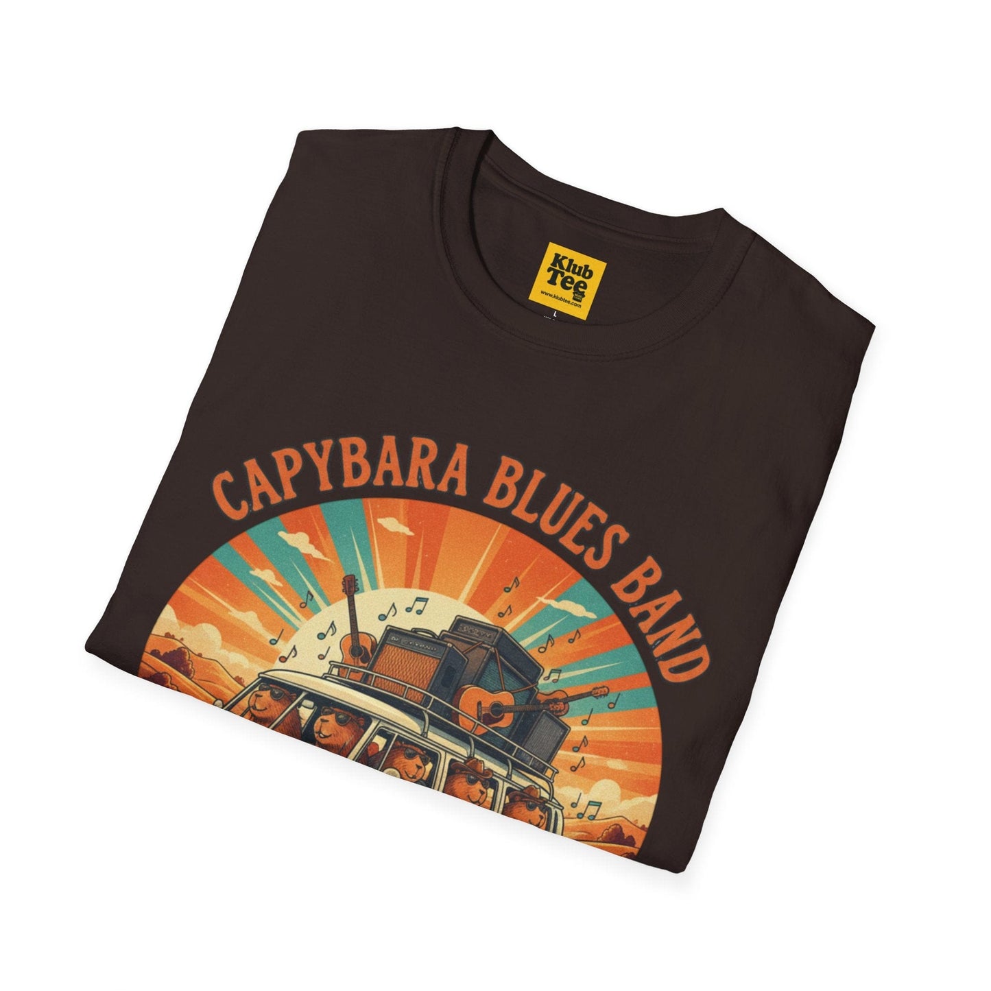 Capybara Blues Band T-Shirt - Vintage Road Trip Tee
