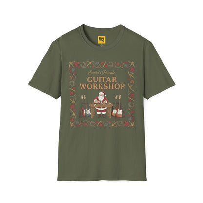 Santa's Guitar Workshop T-Shirt - Christmas Music