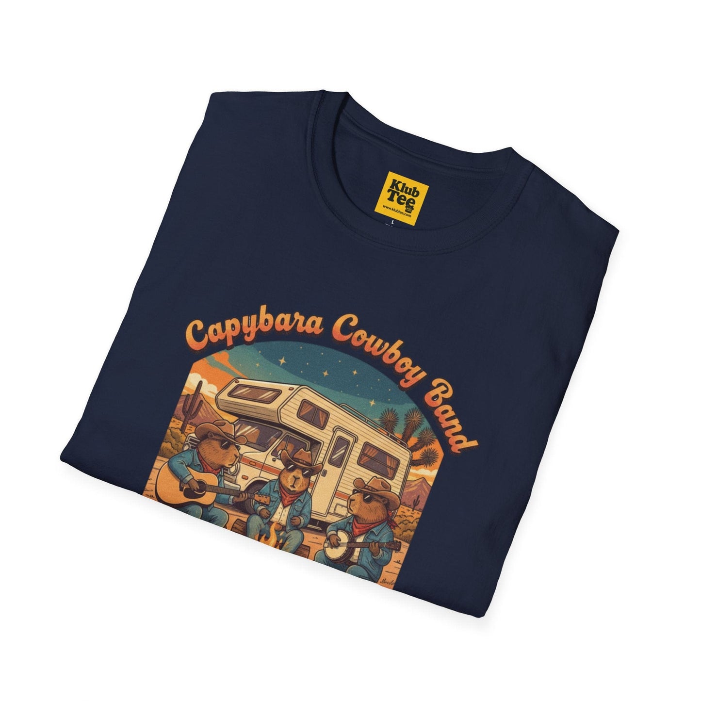 Capybara Cowboy Band T-Shirt - Road Trip Adventure Tee