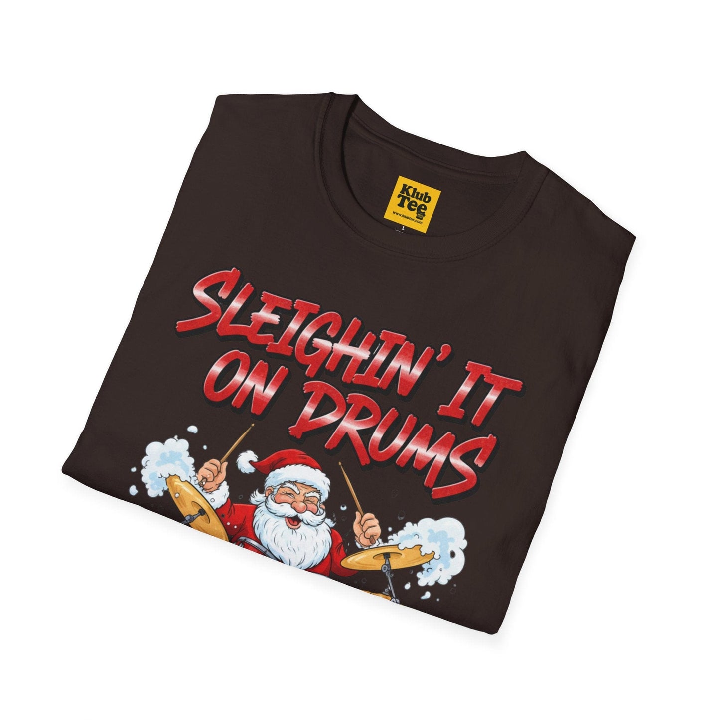 Sleighin' It on Drums T-Shirt - Christmas Drummer
