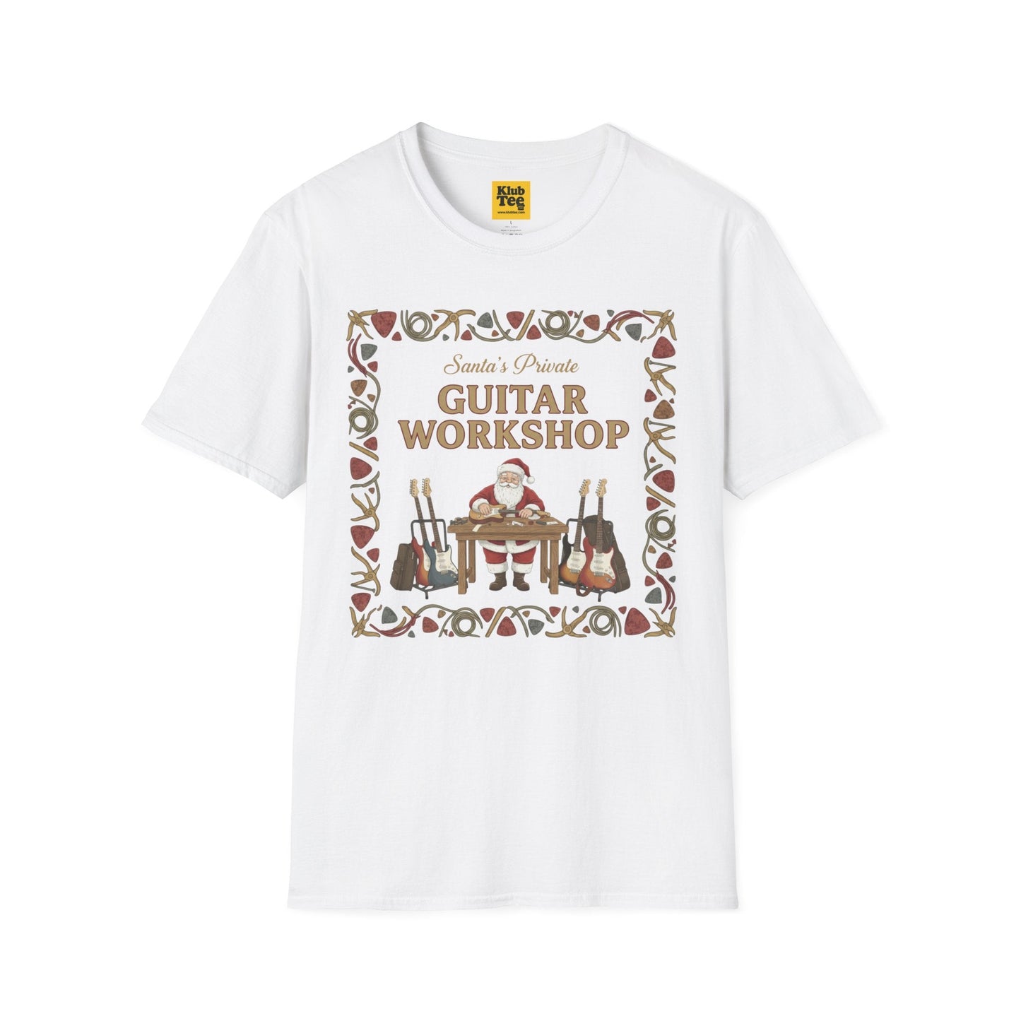 Santa's Guitar Workshop T-Shirt - Christmas Music