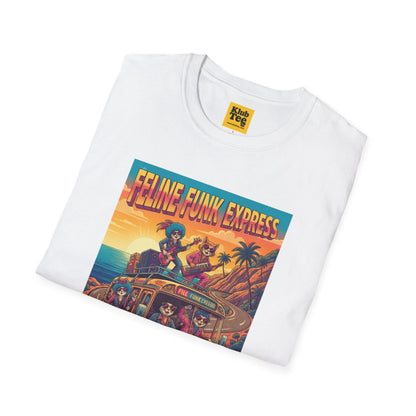 Feline Funk Express T-Shirt - Cat Lover Vintage Tee