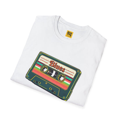 Vintage Blues Cassette T-Shirt - Retro Music