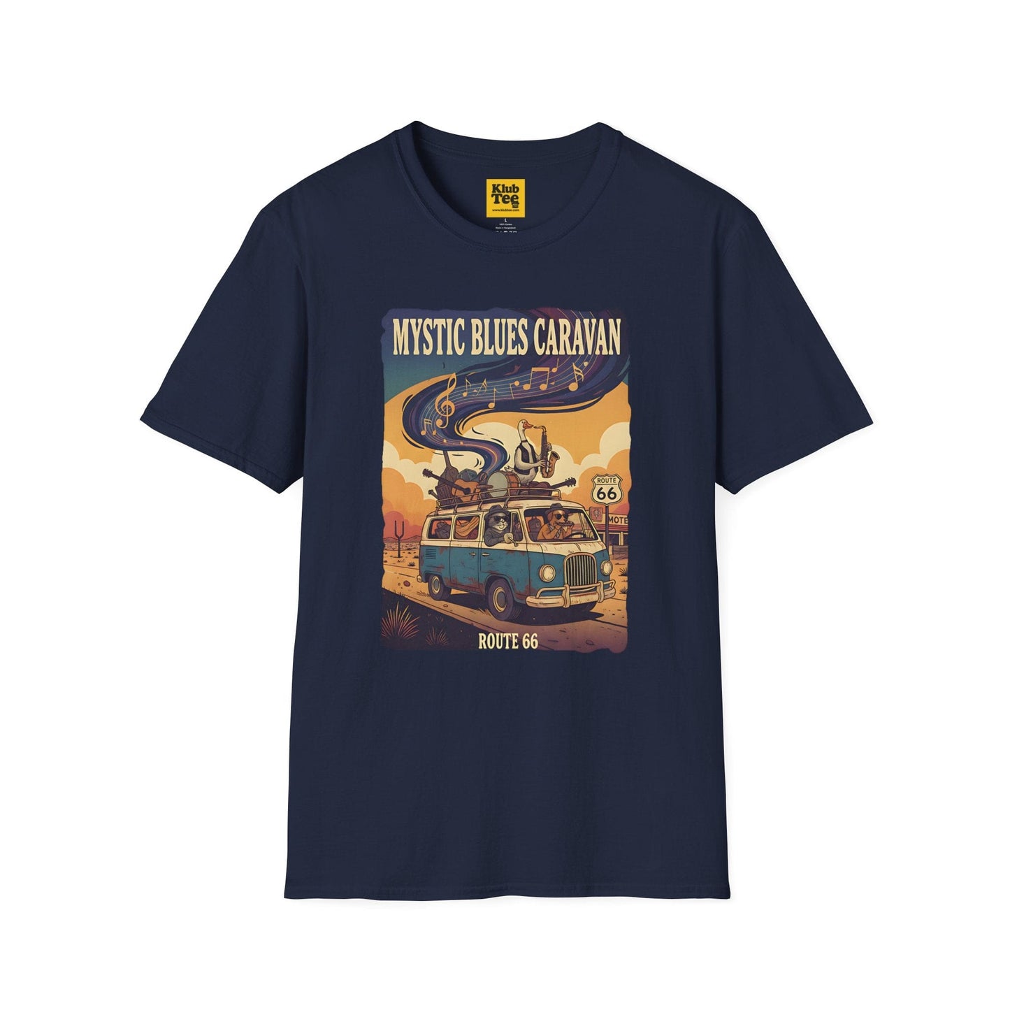 Route 66 Mystic Blues T-Shirt - Vintage Travel Tee