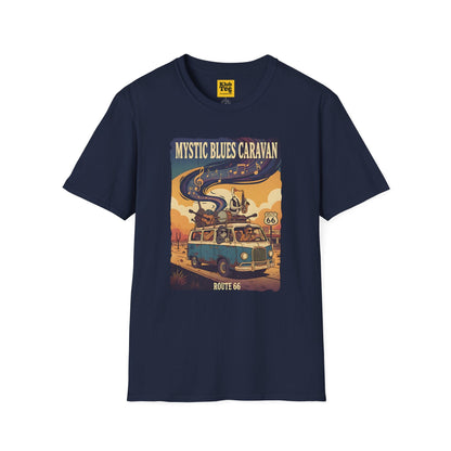 Route 66 Mystic Blues T-Shirt - Vintage Travel Tee