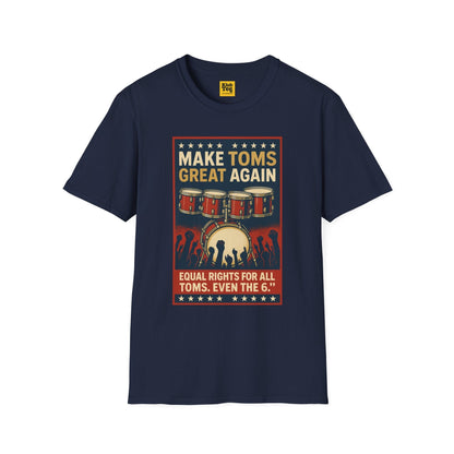 Camiseta unisex "Make Toms Great Again", divertida camiseta gráfica, regalo para amantes de la batería, ropa informal, camiseta para entusiastas de la música, perfecta para festivales, [...]