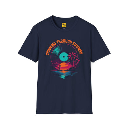 Spinning Through Summer T-Shirt - Vinyl Tropical