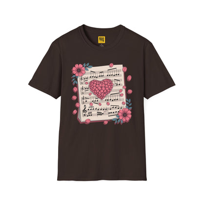 Romantic Music Notes T-Shirt - Love Song