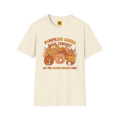 Pumpkin Rock Night T-Shirt - Halloween Fall Vibes