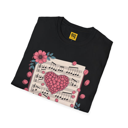 Romantic Music Notes T-Shirt - Love Song