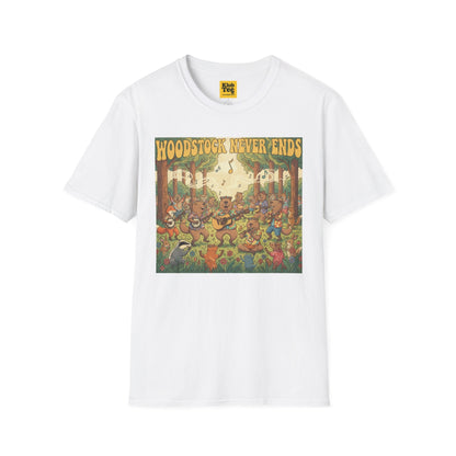 Woodstock Never Ends T-Shirt - Retro Peace Festival